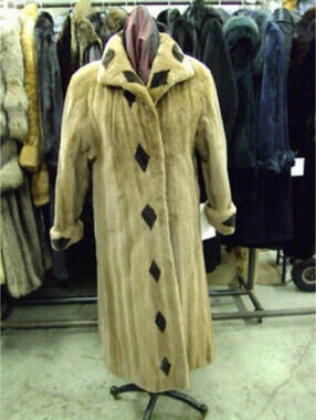 REFURBISHED RESTYLED SHEARED MINK FUR COAT 12-14